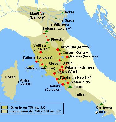 Ancient Etruscan Map